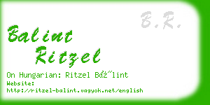 balint ritzel business card